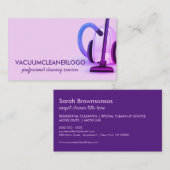 パープル掃除機クリーニングハウスキーパー 名刺 (正面/裏面)