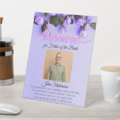 パープル救開花Aシート写真結婚の記念碑 台座サイン (インサイチュ)