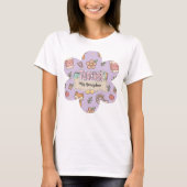 パープル教師学校用品パターン Tシャツ (正面)