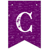 パープル数学の公式 卒業おめでとう バンティングフラッグ (第1の旗)