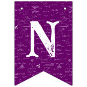 パープル数学の公式 卒業おめでとう バンティングフラッグ (第3の旗)