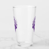 パープル文字ビールはいつも私を幸せなビールにする タンブラーグラス (左)