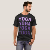 パープル文字ヨガ Tシャツ (正面フル)