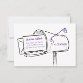 パープル新しいアドレスのメールボックスの移動 (正面)