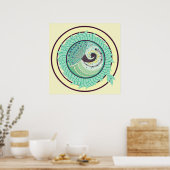 パープル新しいピーコックアートポスター ポスター (キッチン)