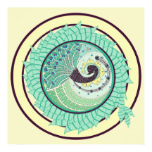 パープル新しいピーコックアートポスター