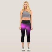 パープル日が差すことトゥイルライト カプリレギンス (正面)