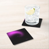 パープル日が差すことトゥイルライト スクエアペーパーコースター (インサイチュ)