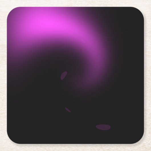 パープル日が差すことトゥイルライト スクエアペーパーコースター (正面)