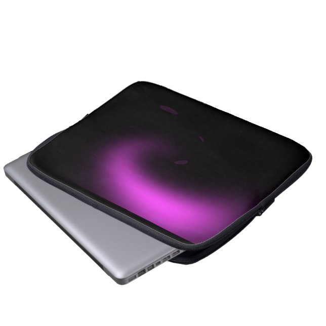 パープル日が差すことトゥイルライト ラップトップスリーブ (正面下部)