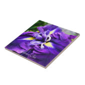パープル日本のアイリス開花フローラ タイル (側面)