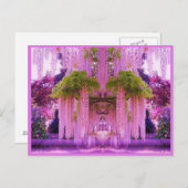 パープル日本のガーデンはがき ポストカード (正面/裏面)