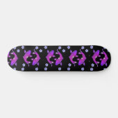パープル日本のコイフィッシュエステティックブラック スケートボード (横)