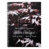 パープル日本のメープルメモリアルサービスゲストブック ノートブック (正面)