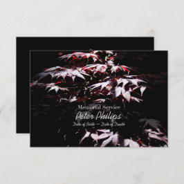 パープル日本のメープルメモリアルサービス招待状 招待状