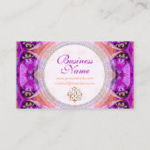パープル明るい赤紫色ヒーリングニューエイジ名刺 名刺 (裏面)