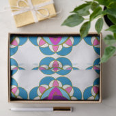 パープル明るい赤紫色ブルーピンクティール(緑がかった色)マンダラデクページ 薄葉紙 (ギフト)