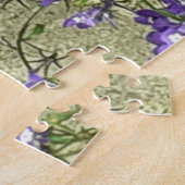パープル春の花ジグソーパズル ジグソーパズル (側面)