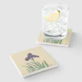 パープル春ひげアイリス ストーンコースター (横)