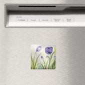 パープル春チューリップ マグネット (インサイチュ (食洗機))