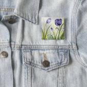 パープル春チューリップ 缶バッジ (インサイチュ)