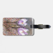 パープル春パーソナライズされたクロセス荷札 ラゲッジタグ (裏面横)