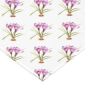 パープル春フローラクロッカステーブルランナー ショートテーブルランナー (コーナー)