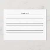 パープル春フローラブライダルシャワーレシピカード エンクロージャーカード (裏面)