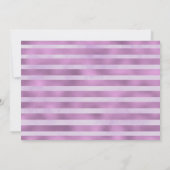 パープル春フローラブライダルシャワー招待 招待状 (裏面)