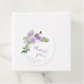 パープル春フローラベビーシャワーありがとう フェイバータグ (インサイチュ)