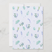 パープル春フローラリースブライダルシャワー招待状 招待状 (裏面)