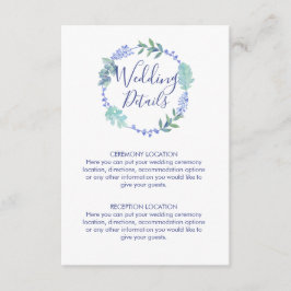 パープル春フローラ結婚リース情報 エンクロージャーカード