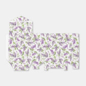 パープル春ライラック結婚式の引き出物ボックス フェイバーボックス (折り畳みなし)