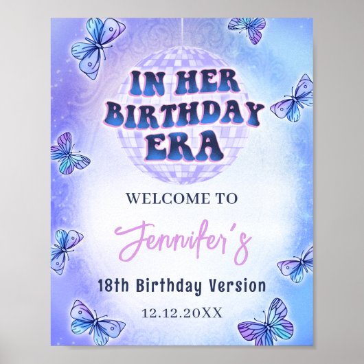 パープル時代の誕生日パーティー歓迎ポスター ポスター (正面)