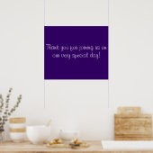 パープル来とホワイトありがとう ポスター (キッチン)