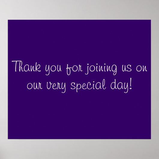 パープル来とホワイトありがとう ポスター (正面)