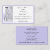 パープル松葉装備医療シニア気に 名刺 (正面/裏面)