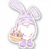 パープル格言イースターステッカー |ダイカットのシール シール (正面)