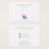 パープル桜フラッズヘアクリップバレットディスプレイ (正面&裏面)