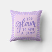 パープル水玉模様グラムガーリータイポグラフィトレンディー クッション (裏面)
