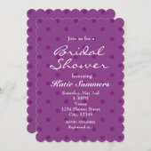 パープル水玉模様パーティーANYイベント招待状 招待状 (正面/裏面)
