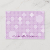 パープル水玉模様ベビーシャワーおむつラッフルチケット エンクロージャーカード (裏面)