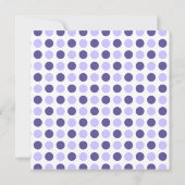 パープル水玉模様誕生日招待状 招待状 (裏面)