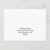 パープル水玉模様RSVPポストカード インビテーションポストカード (裏面)