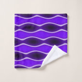 パープル波 バスタオルセット (ウォッシュタオル)