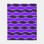 パープル波 フリースブランケット (正面)