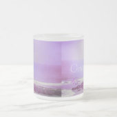パープル海とスカイ海ブリーズマグ フロストグラスマグカップ (中央)