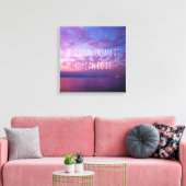パープル海サンセットフォトドリームドゥIt引用文 キャンバスプリント (インサイチュ (リビング))