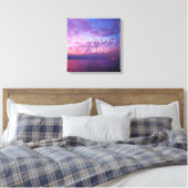 パープル海サンセットフォトドリームドゥIt引用文 キャンバスプリント (インサイチュ (寝室))