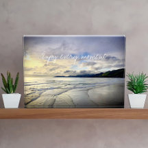 パープル海ビーチ楽しむサンセット毎時引用文